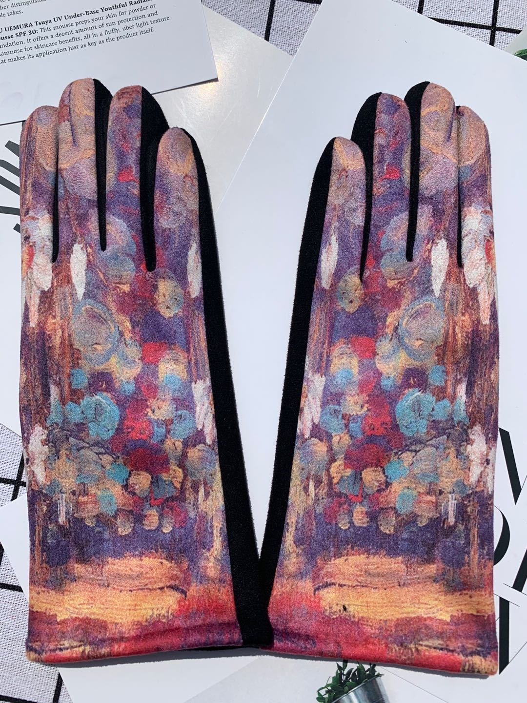 Autumn And Winter Fashion Trends Oil Painting Gloves for art laddies