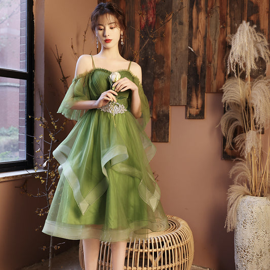 Green Wedding Dress  Art Examination Solo for women