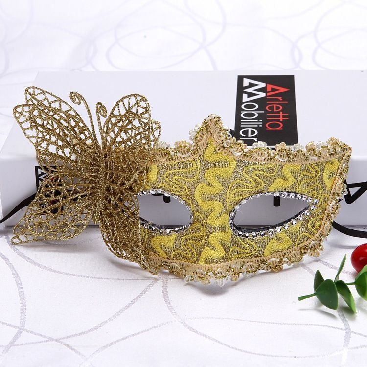 Dragon Pattern Leather Cloth Wrapper Surrounding Border Plus Butterfly Princess Mask Makeup Dance