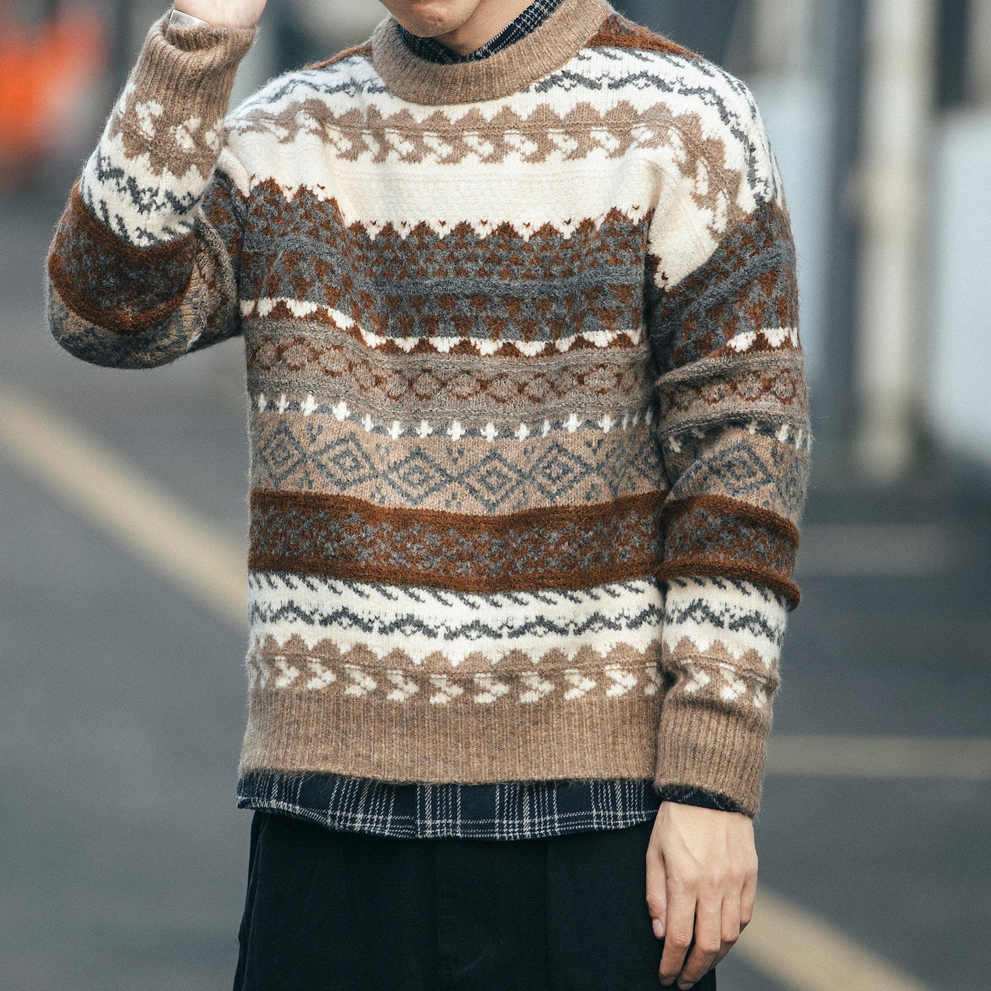 Ethnic Style Sweater For Men