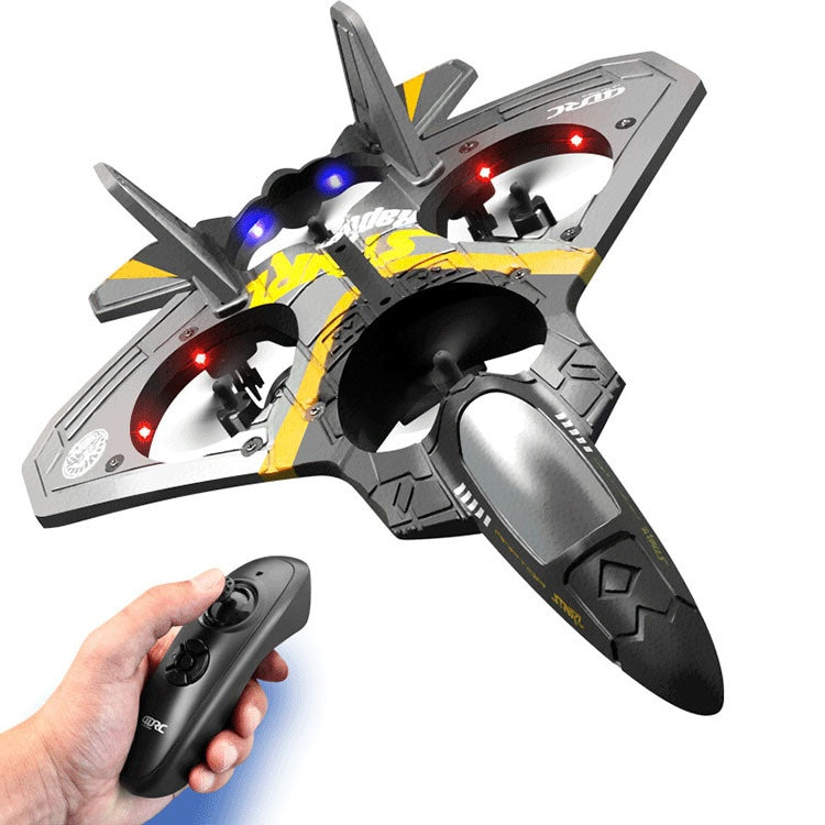 Children's Remote Control Aircraft V17 Fighter Drone Drop-resistant Foam Fixed Wing Glider Stunt Boy Toy