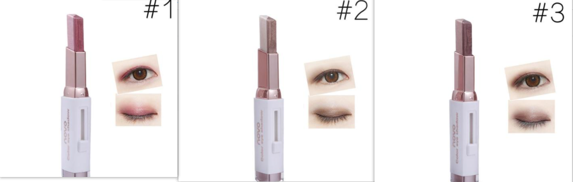 Two-color gradient eye shadow stick