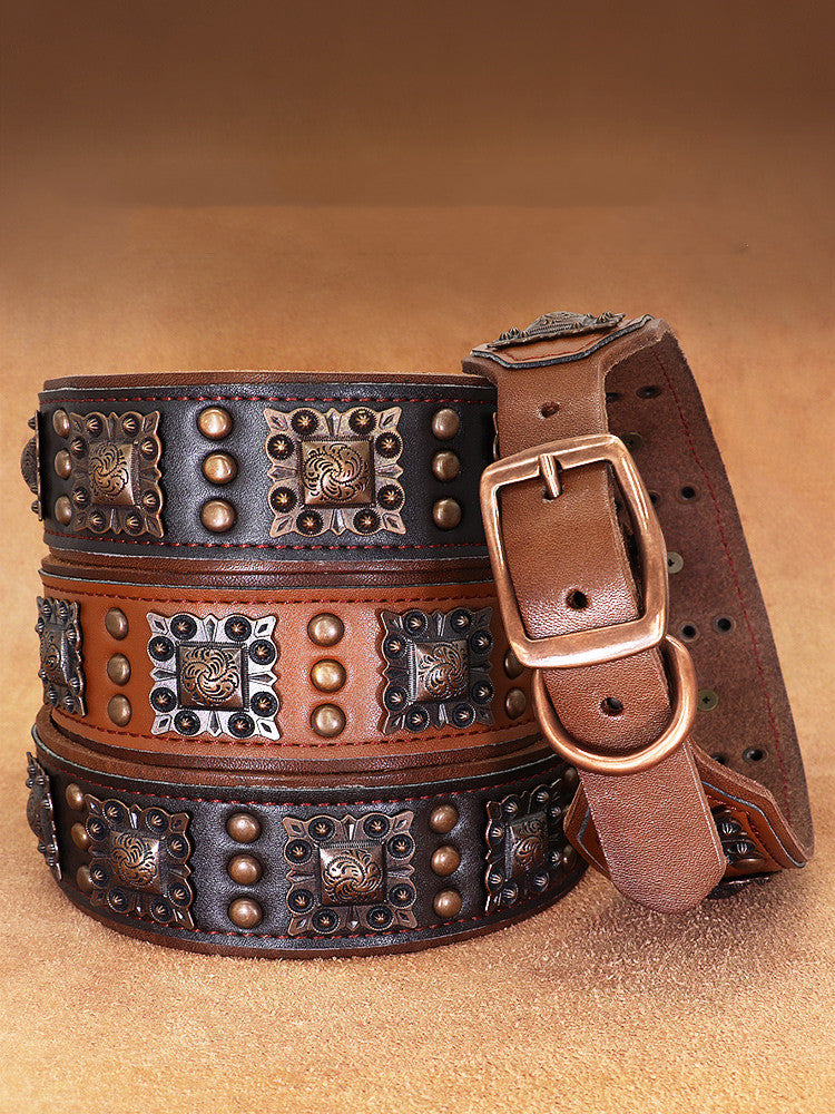 Dog Bite-proof Rivet Collar For Medium And Large Dogs