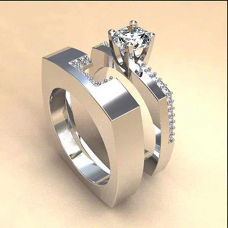 Fashion Inlaid Zirconium Ring for women