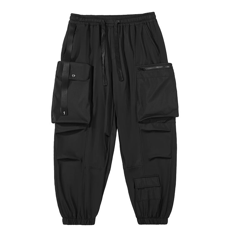 Large Pocket Functional Bunched Foot Cargo Pant For Men