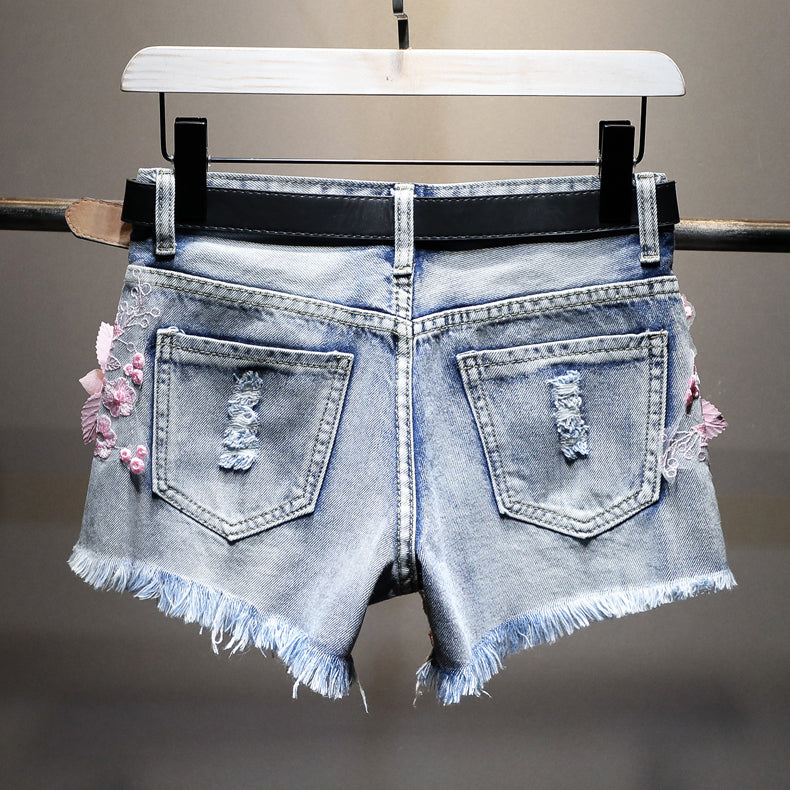 Korean Style Denim Shorts For Women