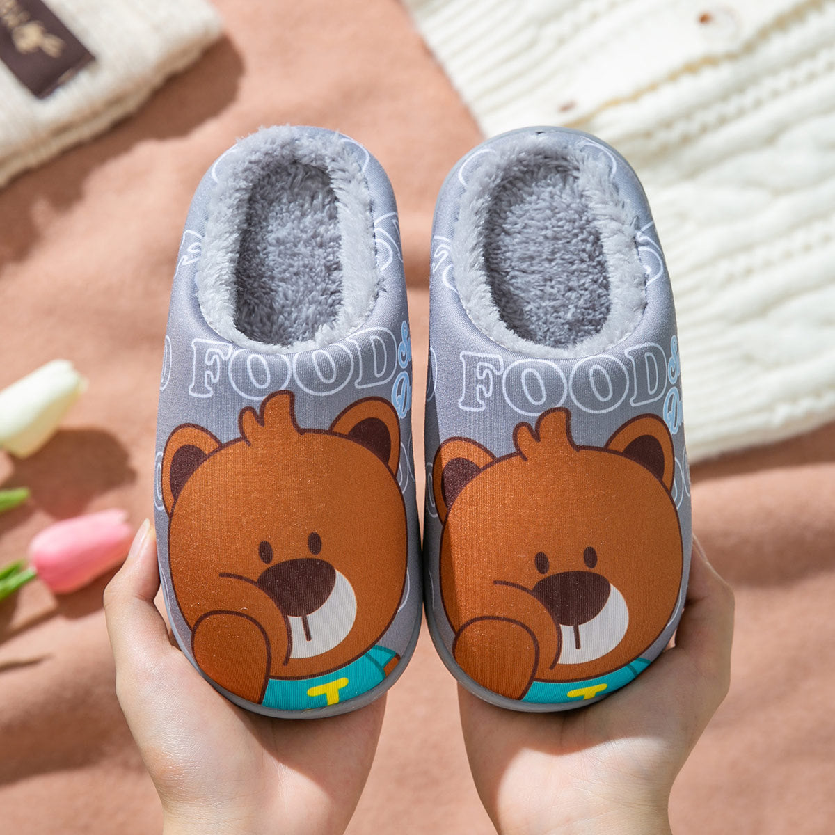 Children's Cotton Slippers Boys And Girls Indoor Warm Home