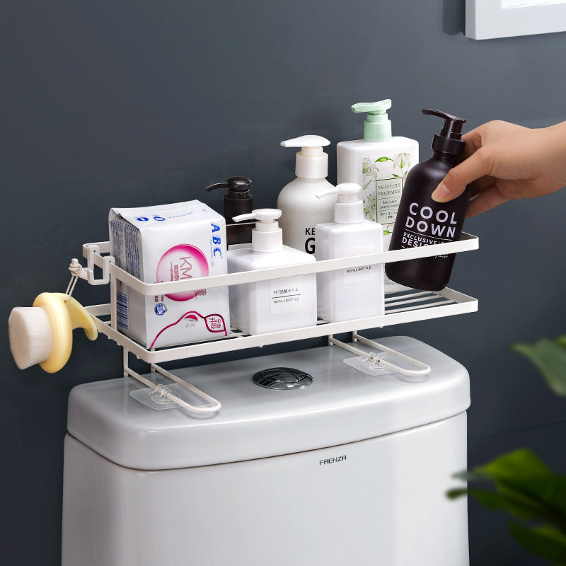 Punch-free toilet rack