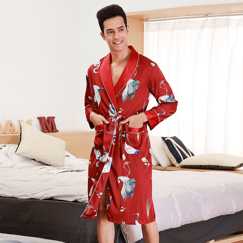 Long-Sleeved Nightgown For Men