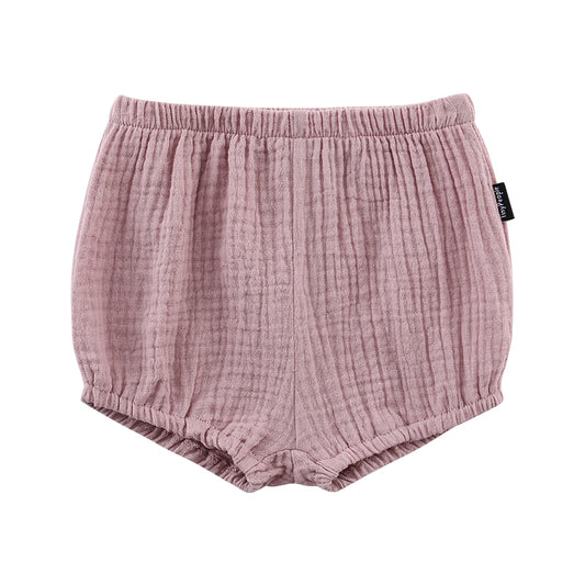 Cotton Crepe Shorts Summer Breathable Light Pants for Baby