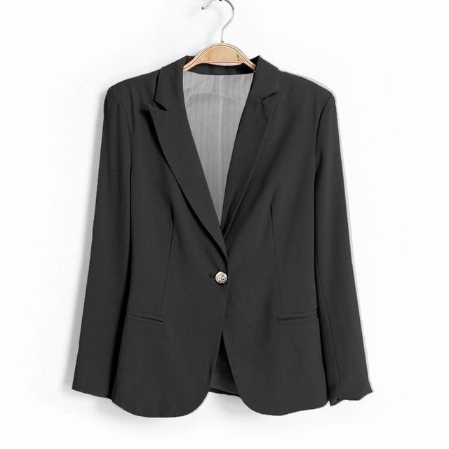 Office Ladies Black Formal Blazer For Women