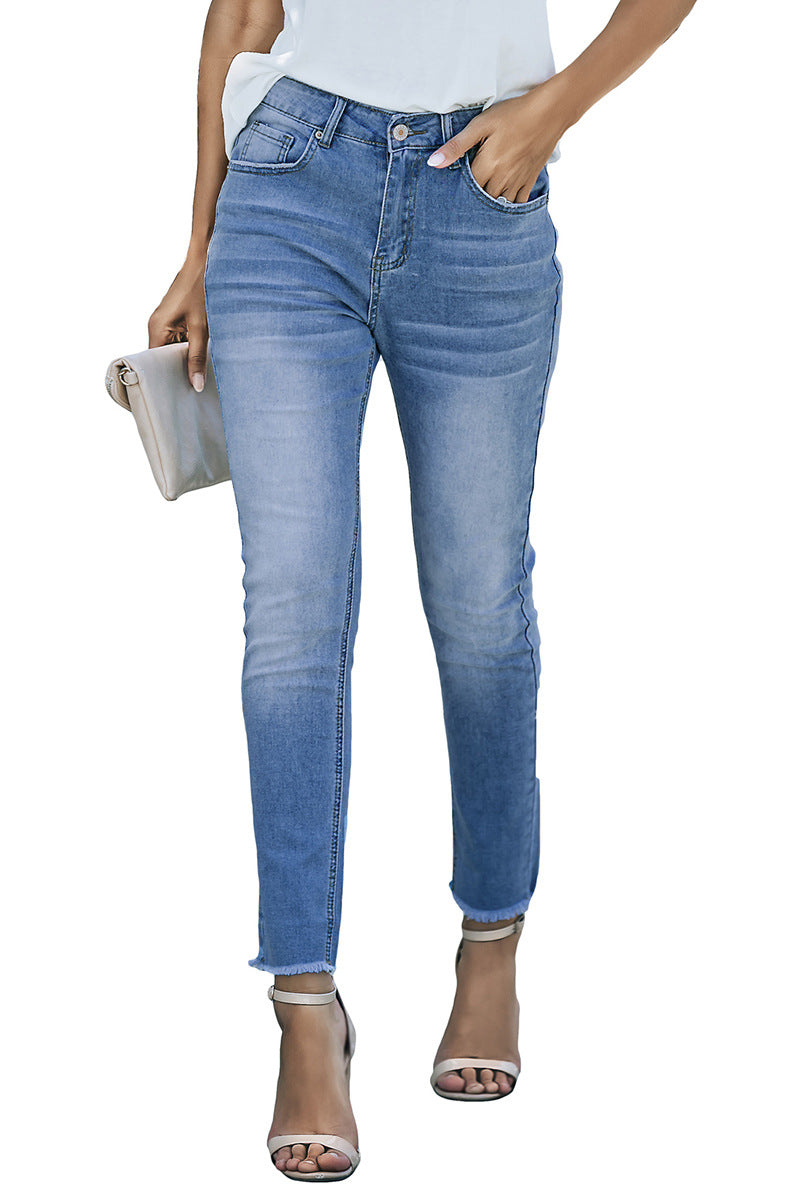 American Style Washed Jeans For Women