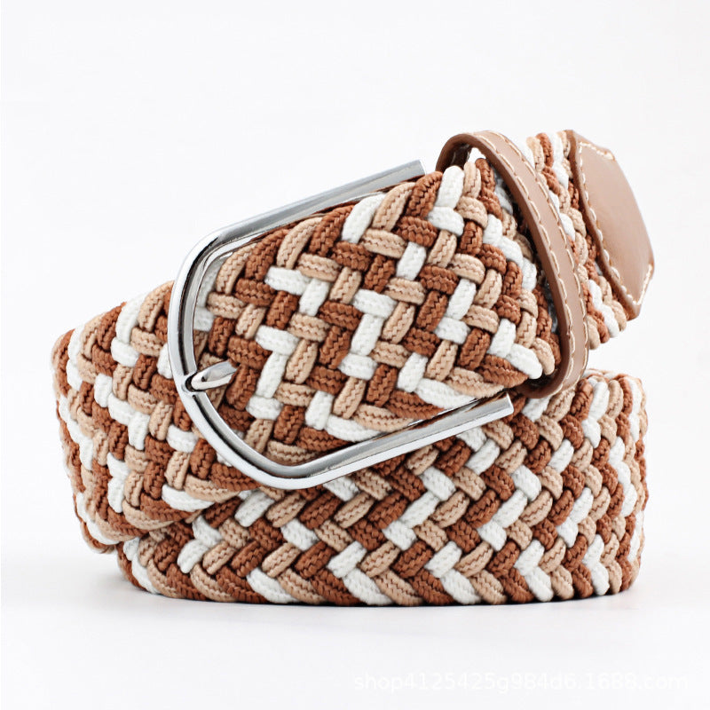 Elastic Woven Belt Corrugated All-match Casual belts for women