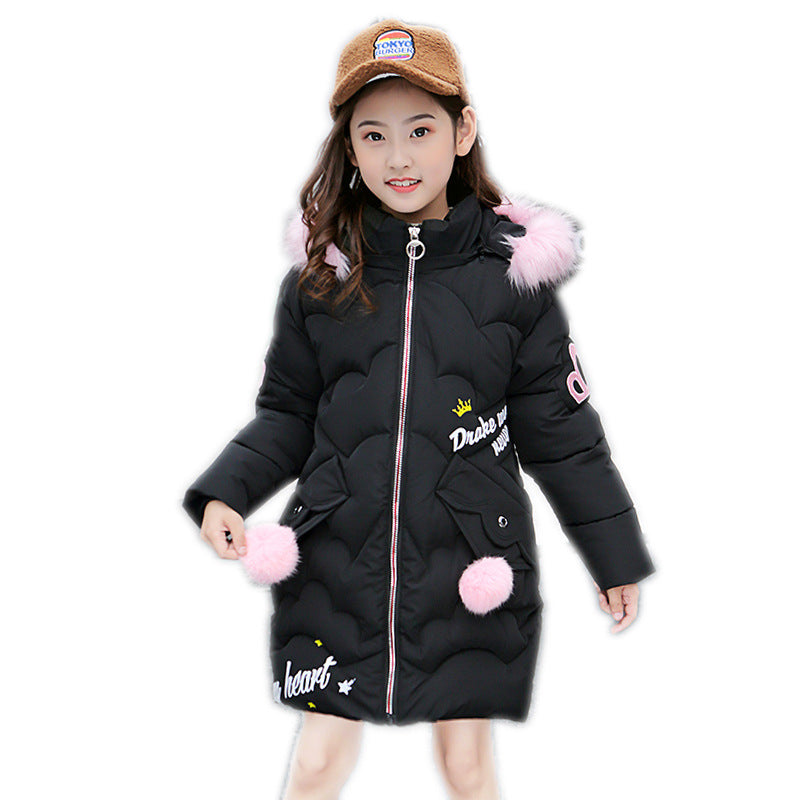 cotton-padded jackets for Girls'