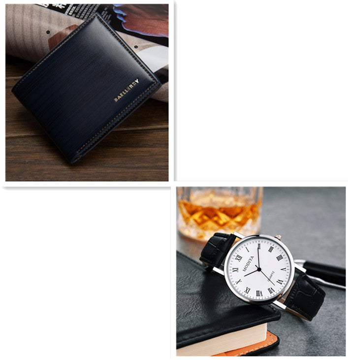 Simple Leather Belt Men's Quartz Watch