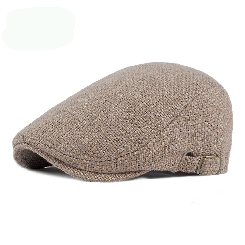 Breathable Cotton And Linen Beret Male British Retro