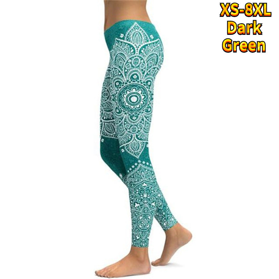 3D Printing High Waist Sexy Hip Yoga Pants For Women