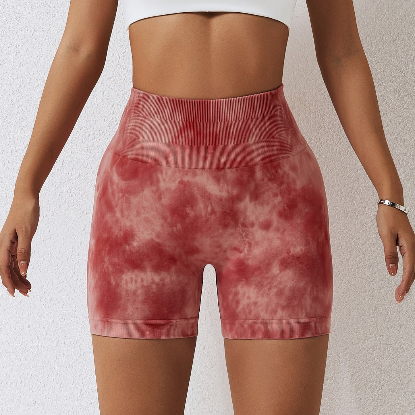 Splash Dyed Seamless Yoga Shorts For Women