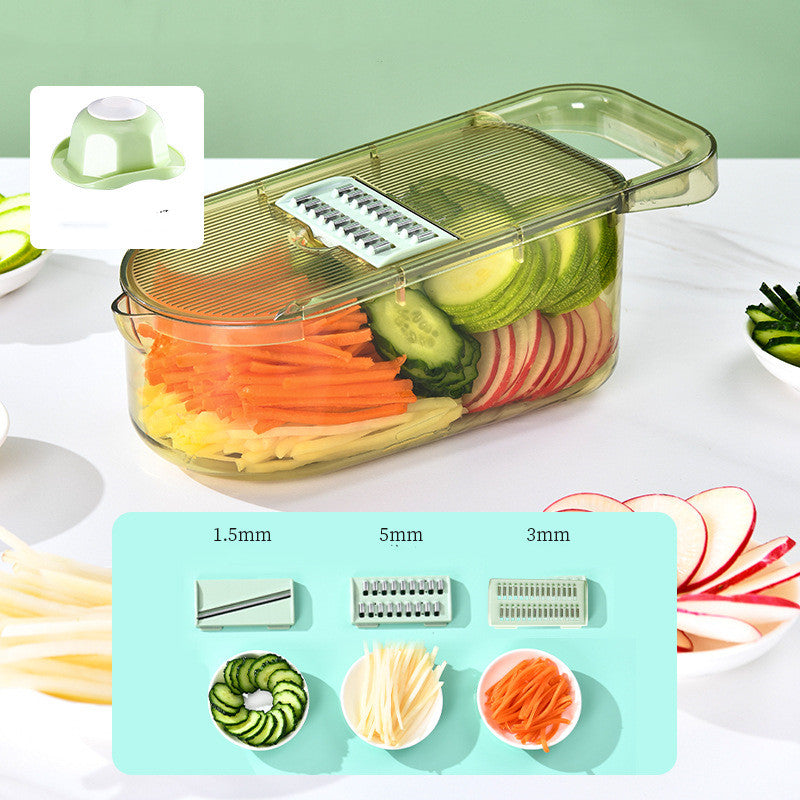 Multifunction Transparent Vegetable Cutter Steel Blade Potato Slicer Fruit Shred Dicing Blades Carrot Cheese Grater Chopper Kitchen Gadgets