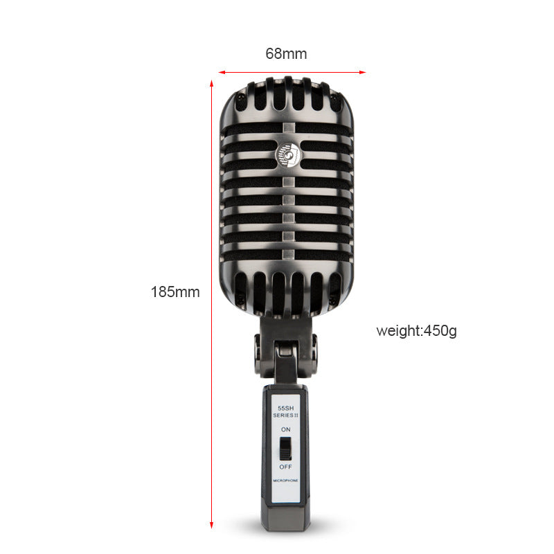 Professional Retro Condenser Microphone K Song Live Recording Equipment