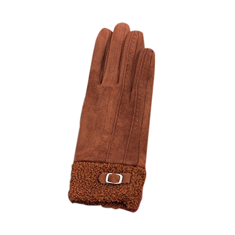 Warm Winter Touch Screen Riding Plus Velvet Thickening gloves for women