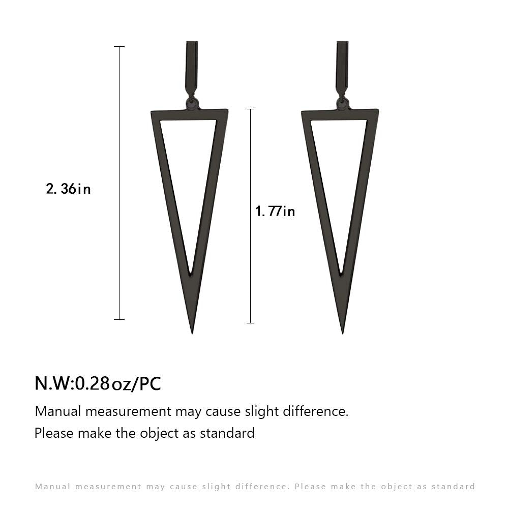 New Metal Black Triangle Earrings Earrings Earrings