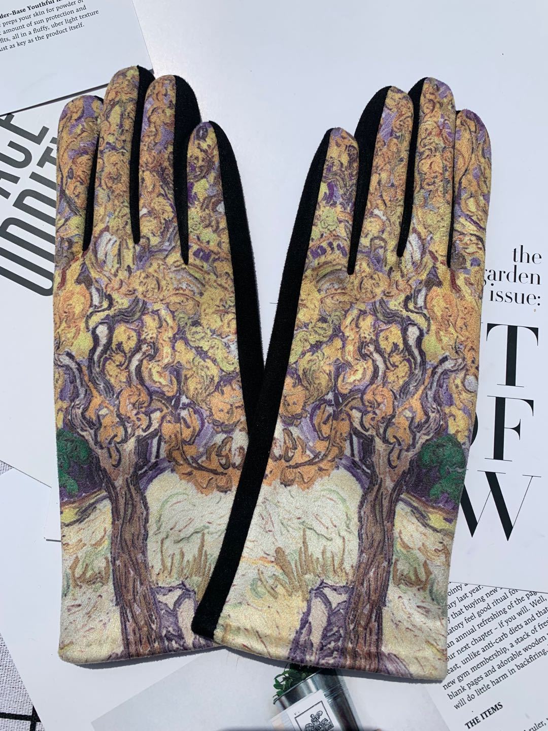 Autumn And Winter Fashion Trends Oil Painting Gloves for art laddies