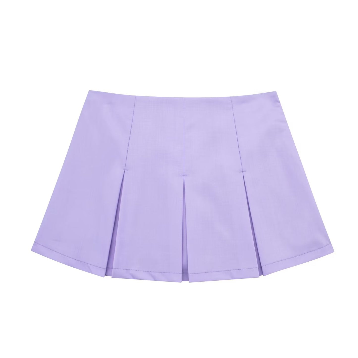 High Waist Wide Pleated Solid Color Skirts For Women