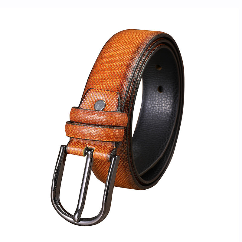 Men's PU Belt Alloy Pin Buckle Vintage