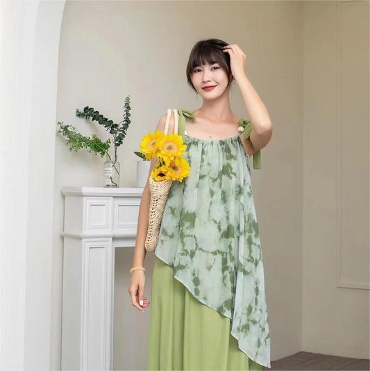 Embroidered Sweet Gentle Sling Dress For Women