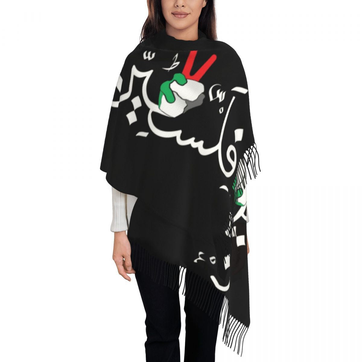 Arab Polyester Scarf Ethnic Style for laddies