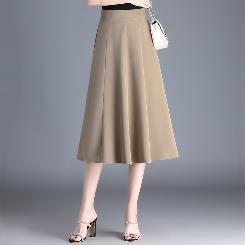 Thin Ice Silk Draping A-Line Small Umbrella Skirt For Women