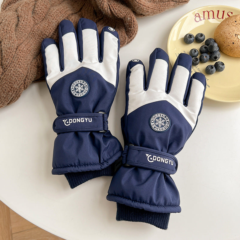 Skiing Leather  and  Warm gloves for women