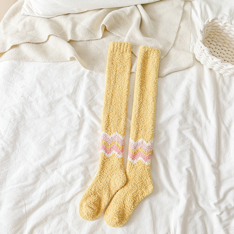 Long Tube Warm Keeping Floor Sleep Knee Socks for women