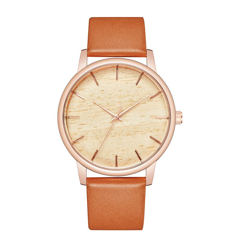 Fashion Women's Ultra-thin Wooden Belt Watch