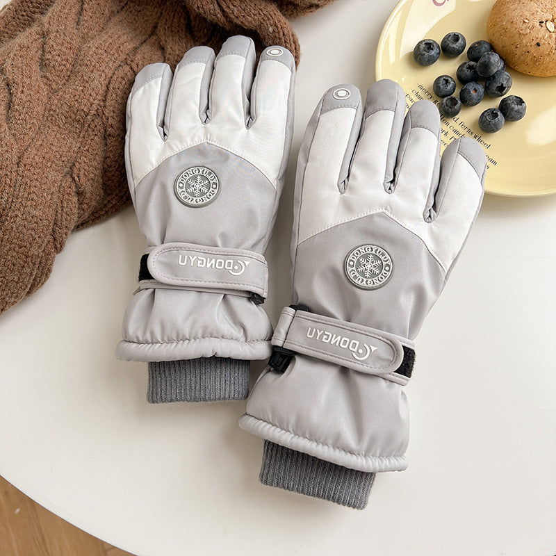 Skiing Leather  and  Warm gloves for women