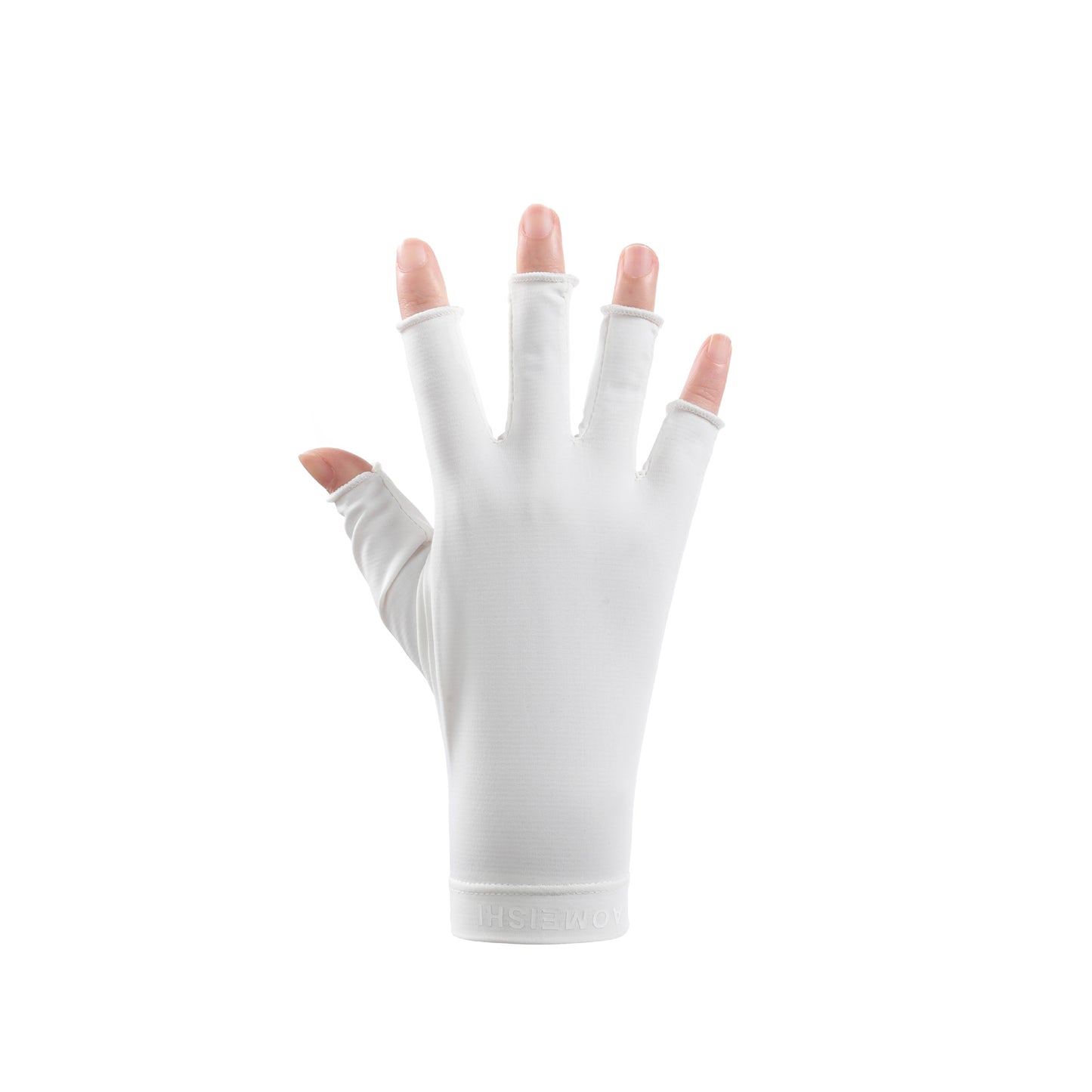 Fashionable Simple Sunscreen Ice Silk Gloves for girls