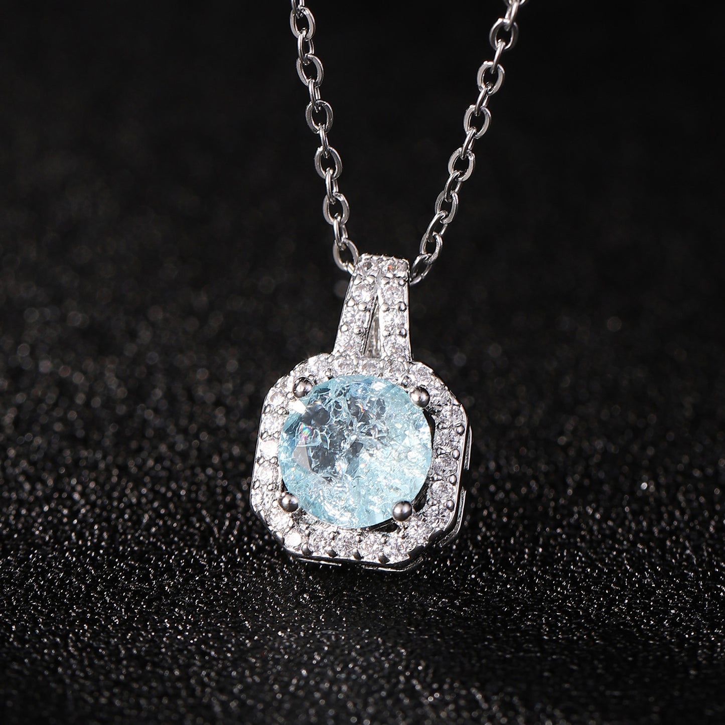 Perfume Bottle Pendant Necklace Women's Full Diamond