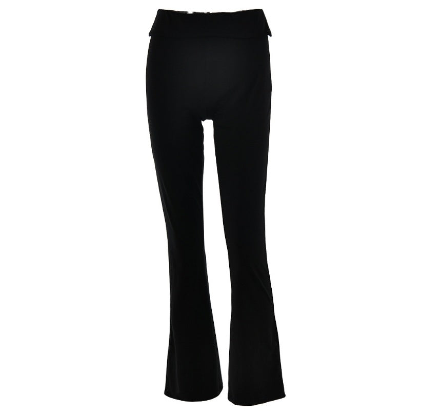 Slim-fit High Waist Black Trousers For Women