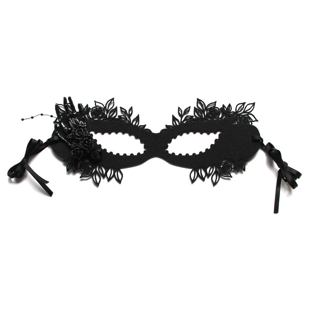 Women's Fashion Halloween Masquerade Rose Half Face Mask