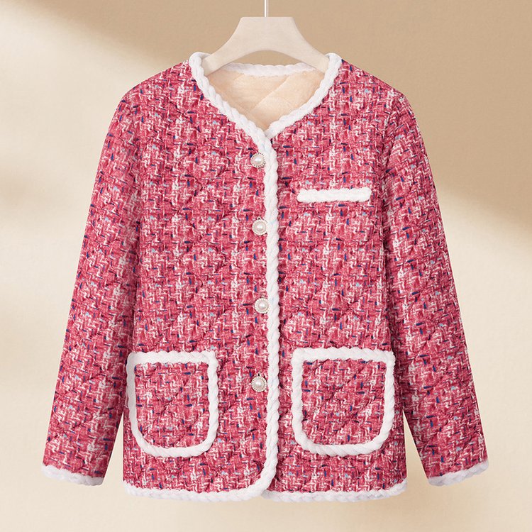 Fleece-lined Classic Style Cotton Coat Autumn And Winter for women