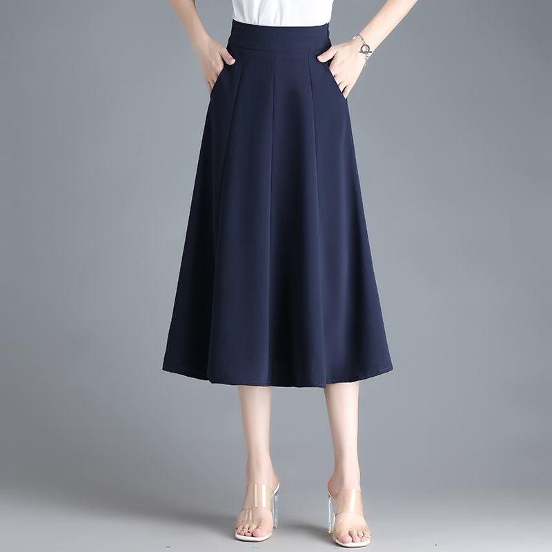 Thin Ice Silk Draping A-Line Small Umbrella Skirt For Women