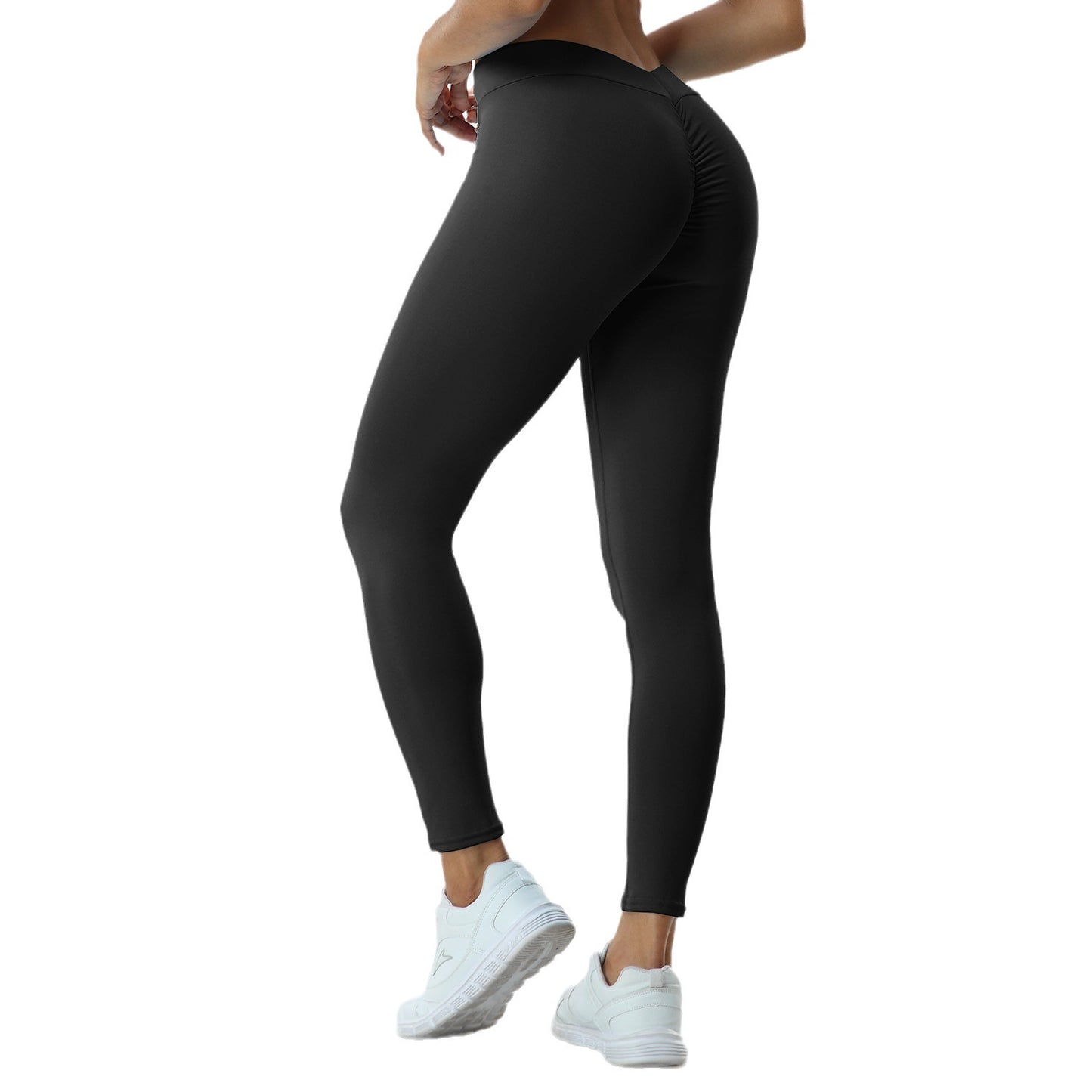 V Waist Solid Color Sports Trousers For Women