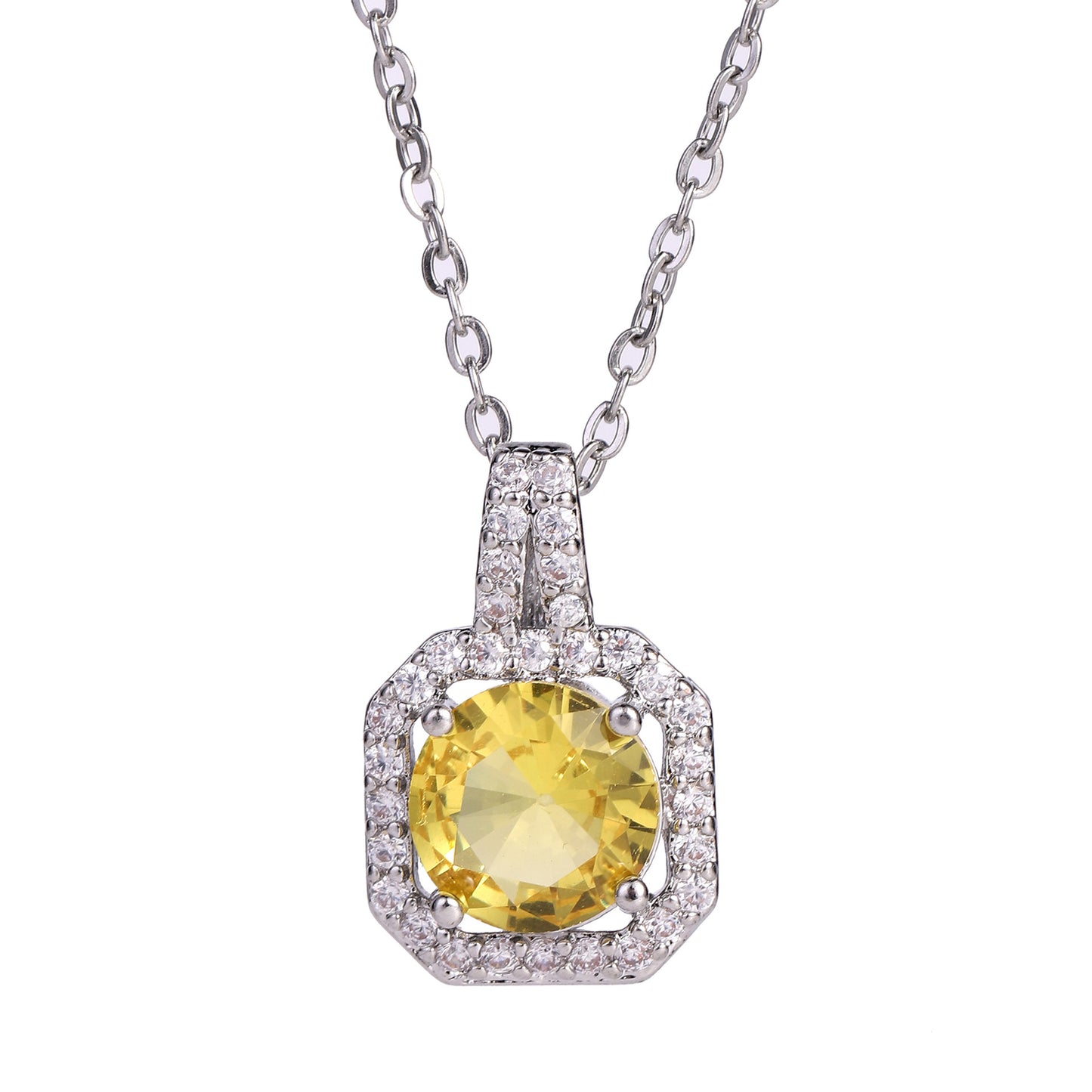 Perfume Bottle Pendant Necklace Women's Full Diamond