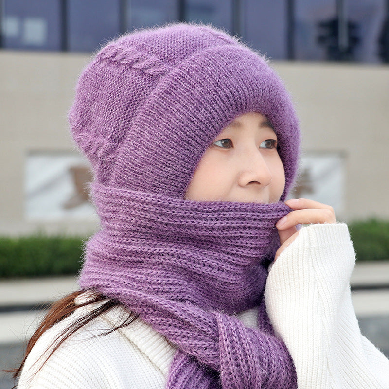 Fleece-lined Thickened  Winter hat for women