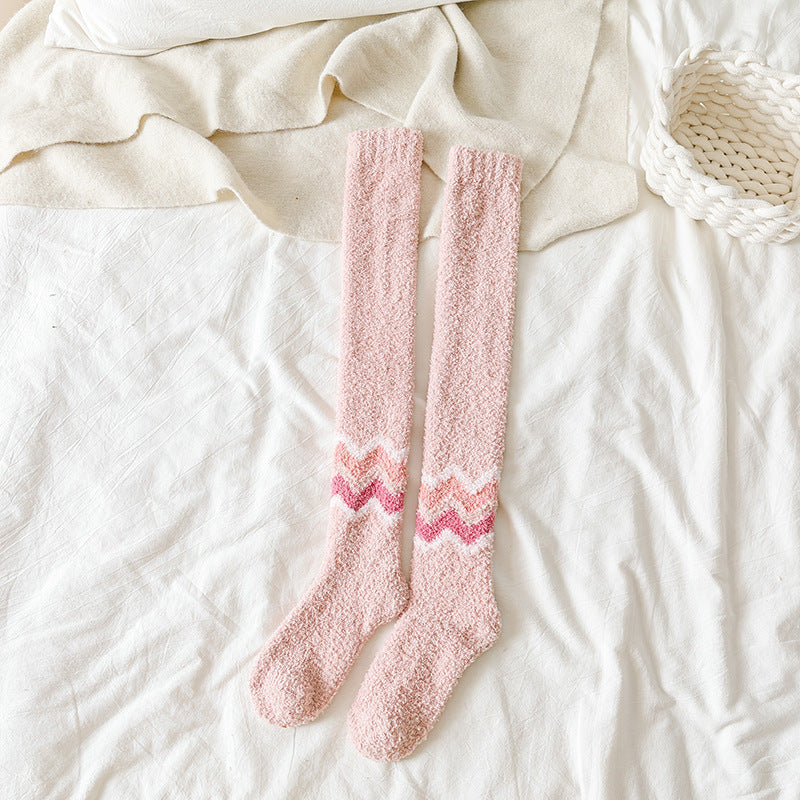 Long Tube Warm Keeping Floor Sleep Knee Socks for women