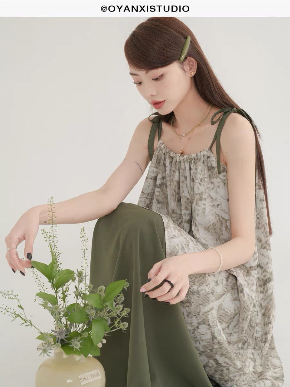 Embroidered Sweet Gentle Sling Dress For Women