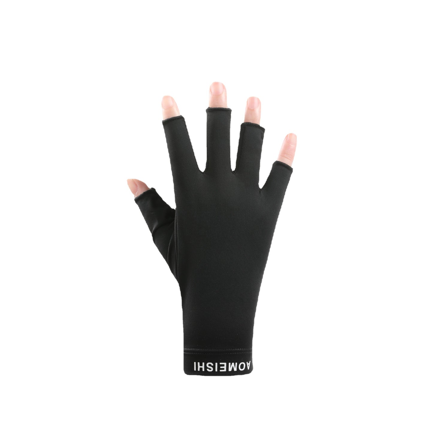 Fashionable Simple Sunscreen Ice Silk Gloves for girls