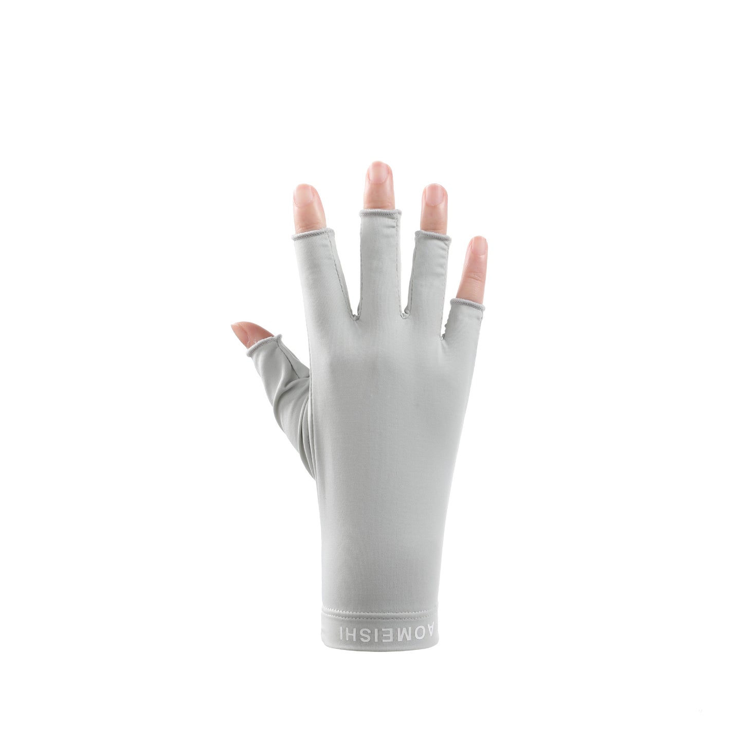 Fashionable Simple Sunscreen Ice Silk Gloves for girls