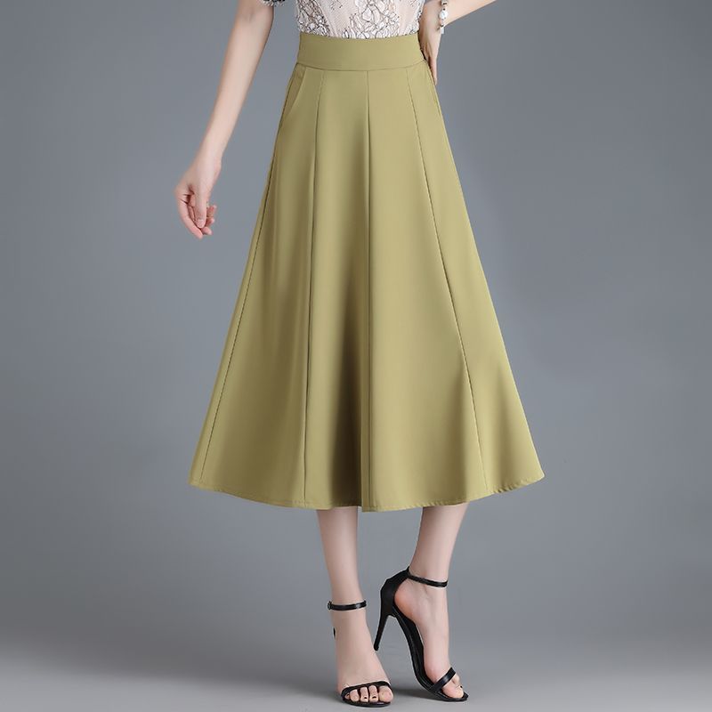 Thin Ice Silk Draping A-Line Small Umbrella Skirt For Women